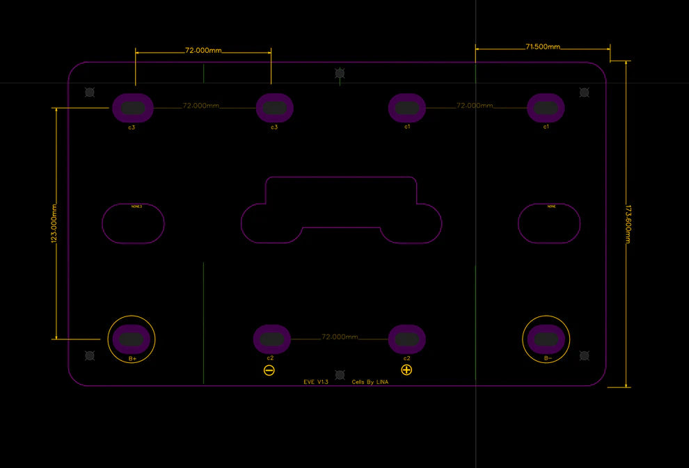 12v PCB Busbar for LiFePO4 cell for 280ah, 304ah, 314ah