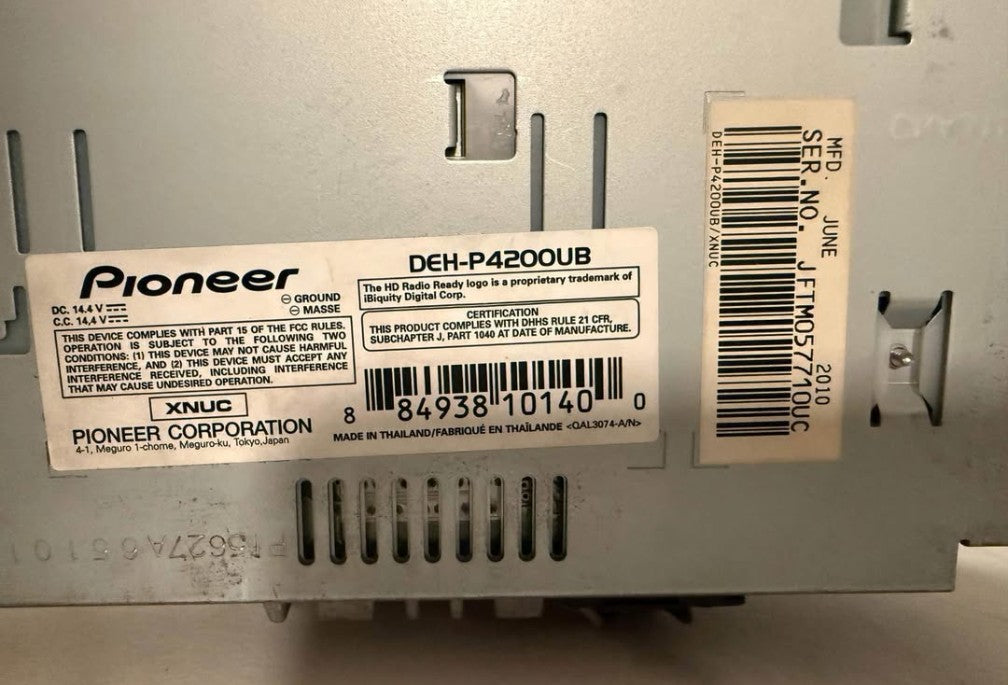 Pioneer DEH-P4200UB Radio